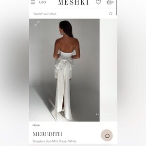 Meshki Meredith Strapless Bow Dress